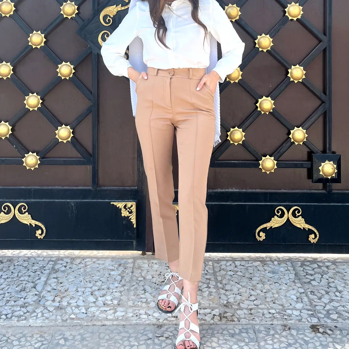 شومیز زنانه دکمه مخفی جنس الیزه مصری