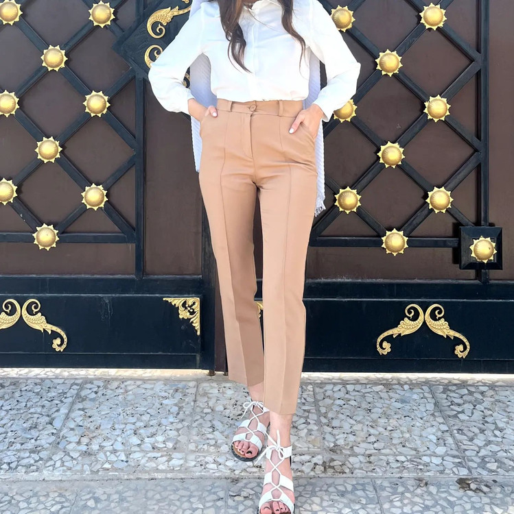 شومیز زنانه دکمه مخفی جنس الیزه مصری