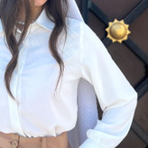 شومیز زنانه دکمه مخفی جنس الیزه مصری