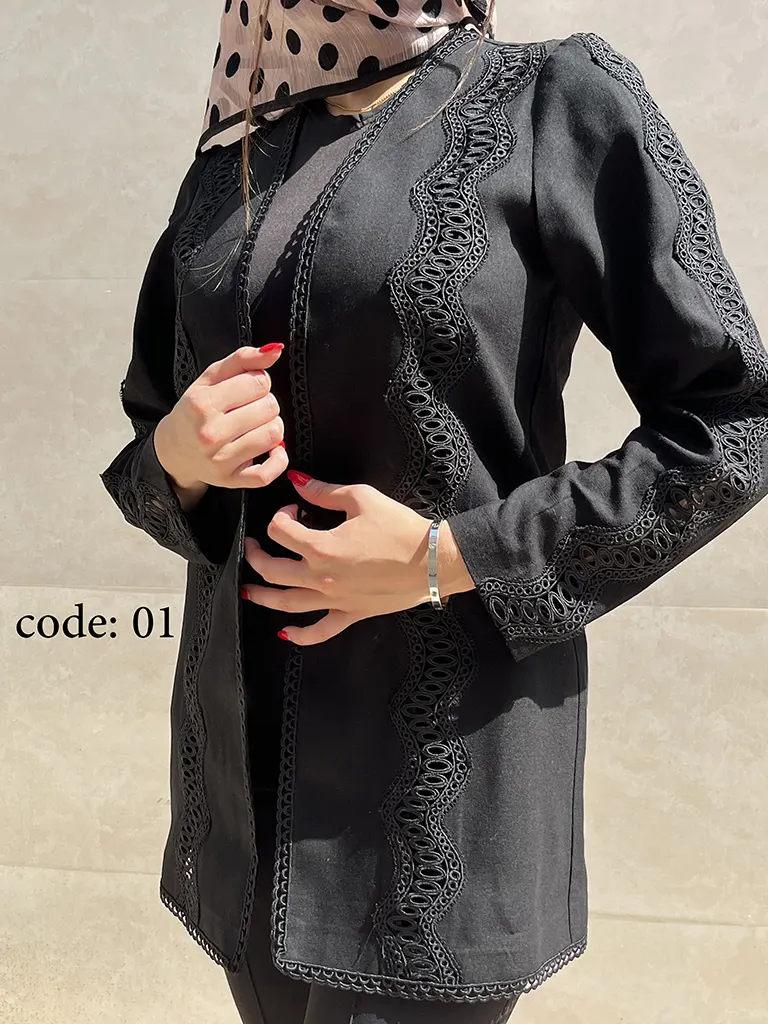 کت زنانه مدل یقه هفت طرح تیدا جنس لینن