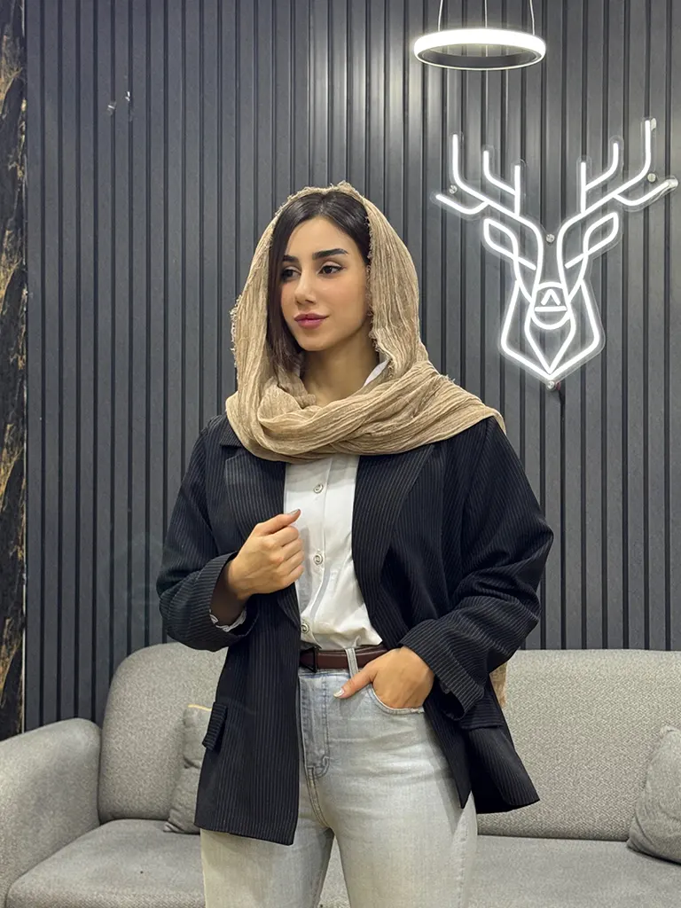 کت شلوار دیپلمات زنانه اورسایز جنس فاستونی