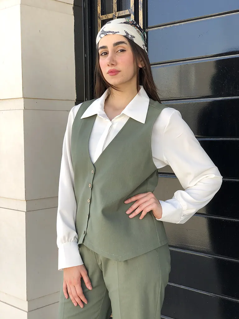 جلیقه دامن زنانه لینن