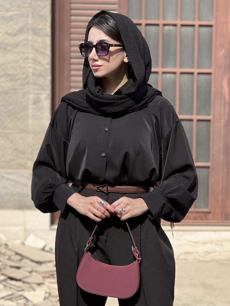 شومیز زنانه مدل باکسی جنس الیزه