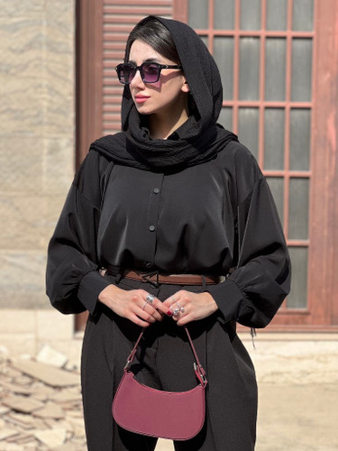 شومیز زنانه مدل باکسی جنس الیزه