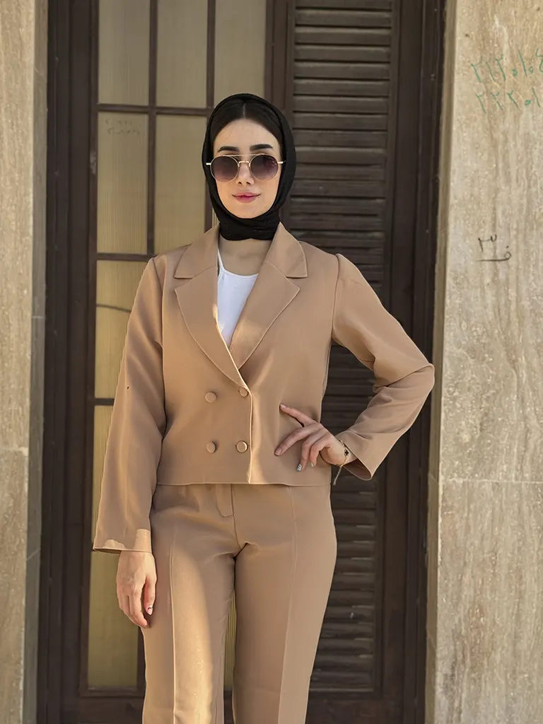 کراپ کت زنانه رها مازراتی لمه دار