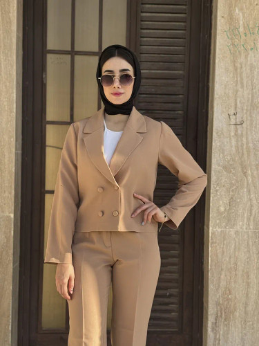 کراپ کت زنانه رها مازراتی لمه دار