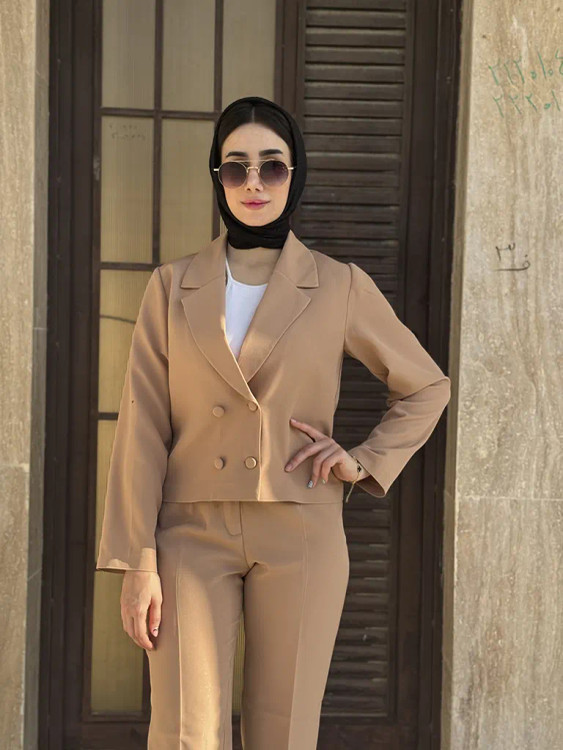 کراپ کت زنانه رها مازراتی لمه دار