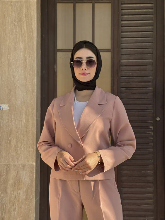 کراپ کت زنانه رها مازراتی لمه دار