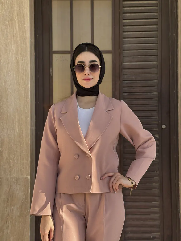 کراپ کت زنانه رها مازراتی لمه دار