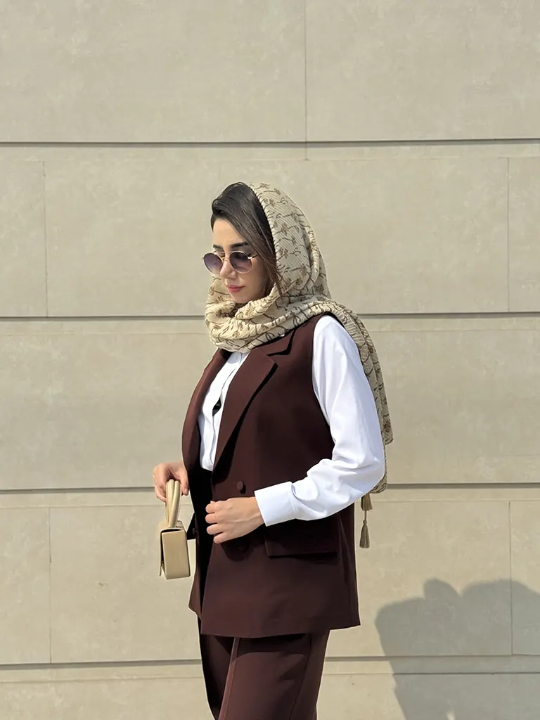 ست وست و شلوار شکلاتی