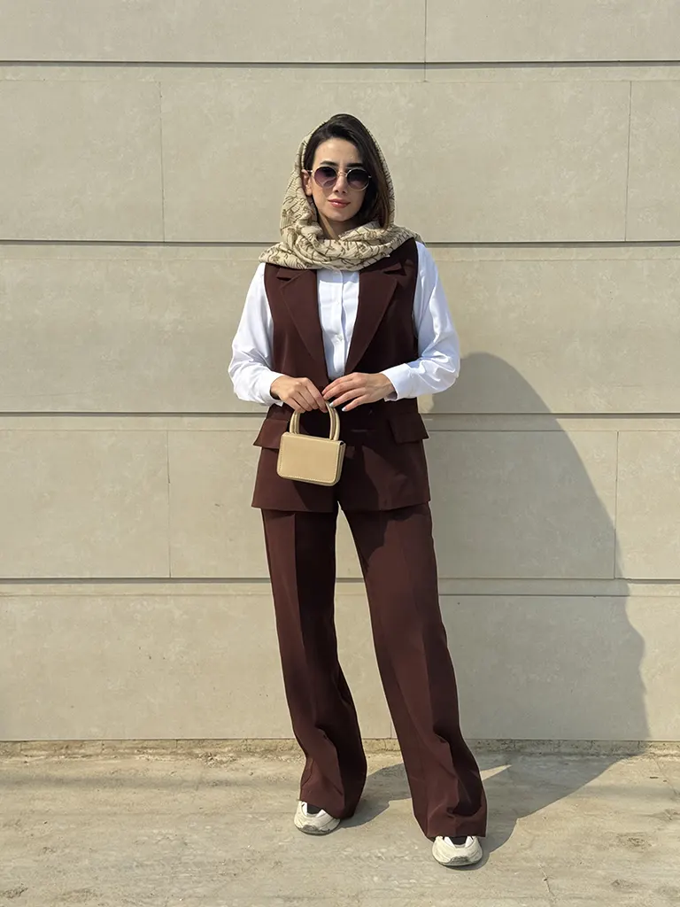 ست وست و شلوار شکلاتی