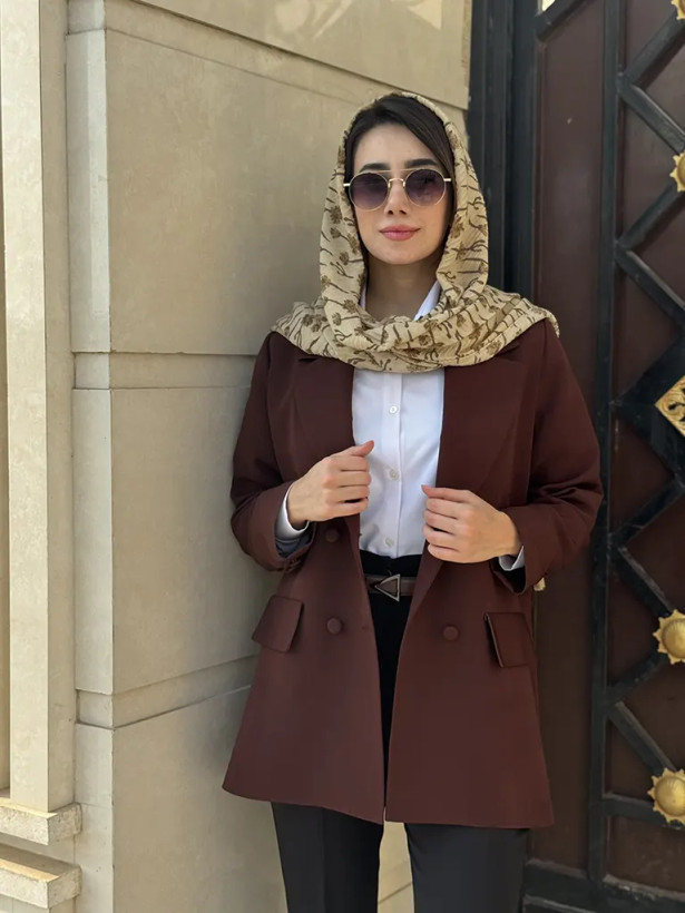 کت زنانه اسپرت شکلاتی