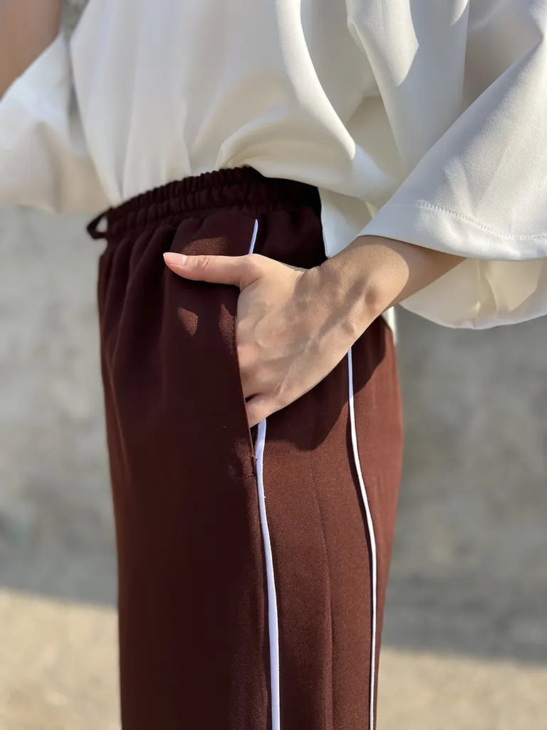 شلوار زنانه بگ اسپرت شکلاتی