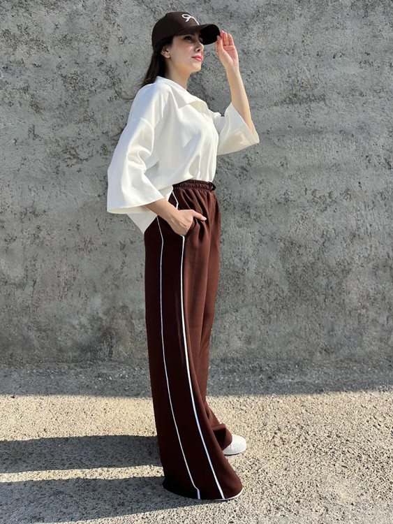 شلوار زنانه بگ اسپرت شکلاتی