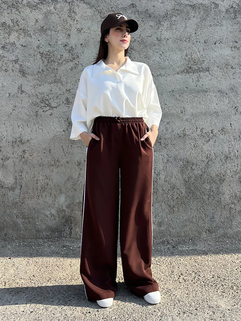 شلوار زنانه بگ اسپرت شکلاتی