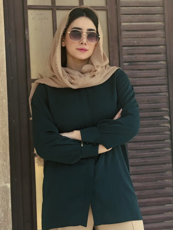 شومیز زنانه سبز زمردی