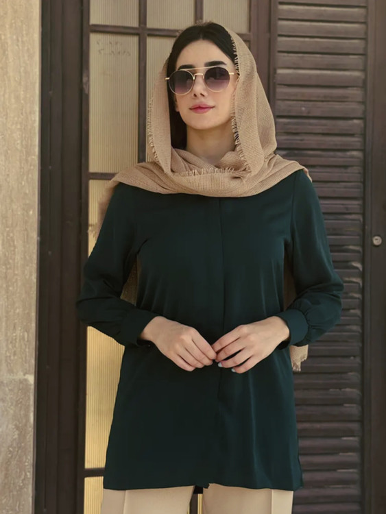 شومیز زنانه سبز زمردی