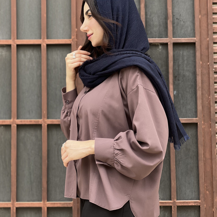 کراپ شومیز زنانه کرپ دوشین - نمای کناری