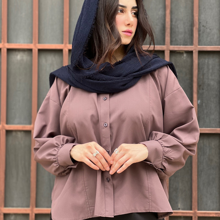 کراپ شومیز زنانه کرپ دوشین - نمای کامل