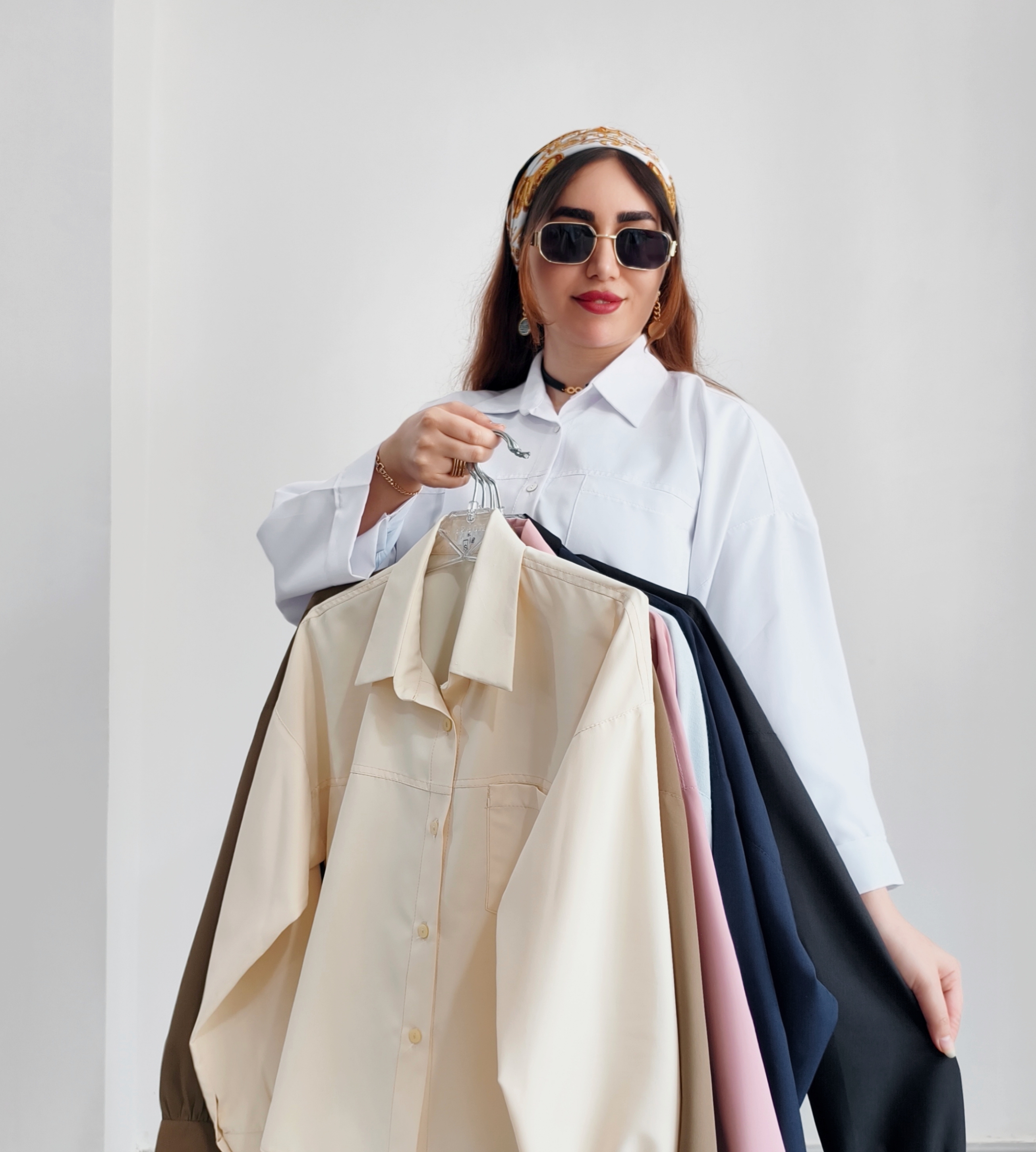 کراپ شومیز زنانه کرپ دوشین (تترون خارجی)