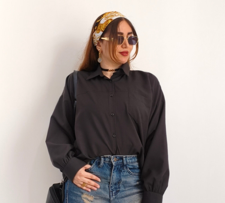 کراپ شومیز زنانه کرپ دوشین (تترون خارجی)