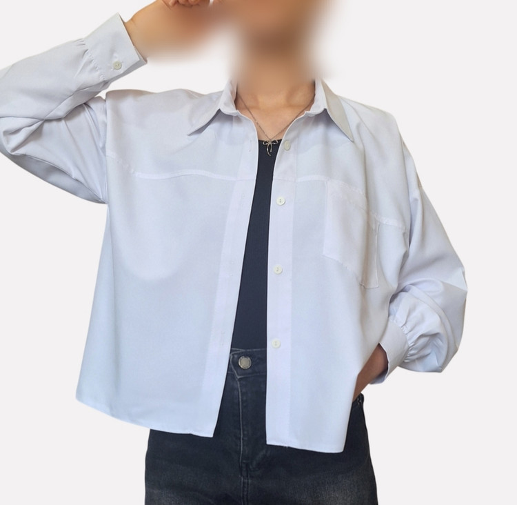 کراپ شومیز زنانه کرپ دوشین (تترون خارجی)